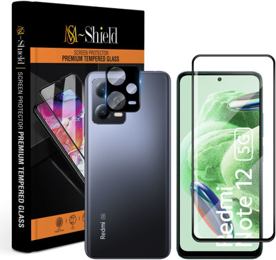 MS-Shield Edge To Edge Tempered Glass for Redmi Note 12 5G, With Camera Lens Protector(Pack of 1)