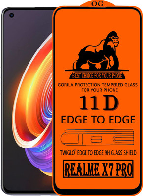 TWIGLO Edge To Edge Tempered Glass for REALME X7 PRO(Pack of 1)