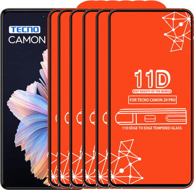 Roxel Edge To Edge Tempered Glass for Tecno Camon 20 Pro(Pack of 6)