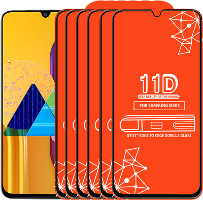 Qyist Edge To Edge Tempered Glass for Samsung Galaxy M30S(Pack of 6)