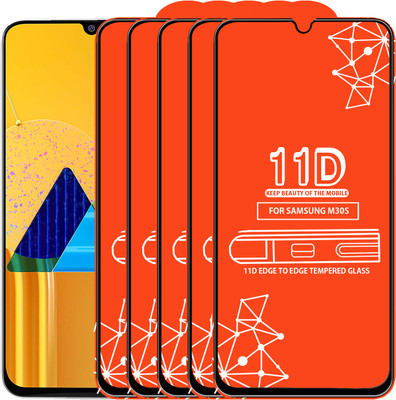 Roxel Edge To Edge Tempered Glass for Samsung Galaxy M30S(Pack of 5)