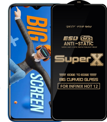 Qyist Edge To Edge Tempered Glass for INFINIX HOT 12(Pack of 1)