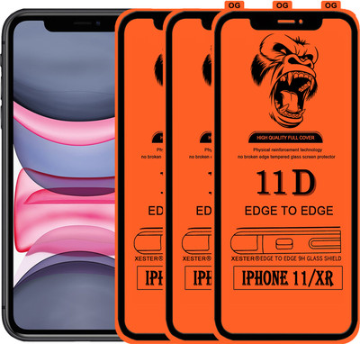 PFOAM Edge To Edge Tempered Glass for APPLE IPHONE 11(Pack of 3)