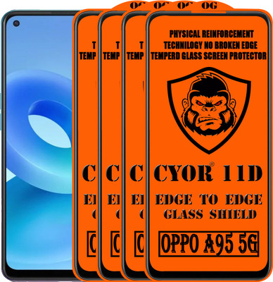 CYOR Edge To Edge Tempered Glass for OPPO A95 5G(Pack of 4)