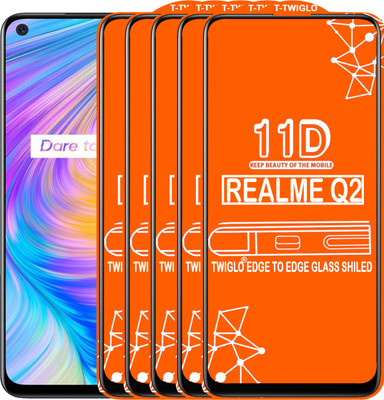 Flipkart SmartBuy Edge To Edge Tempered Glass for REALME Q2(Pack of 5)
