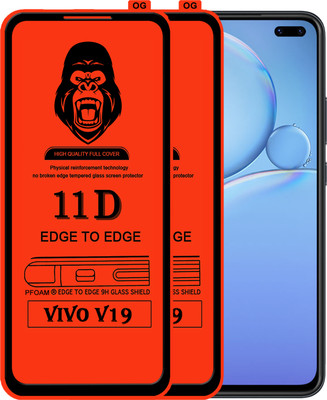 Laxdom Edge To Edge Tempered Glass for VIVO V19(Pack of 2)
