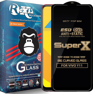 Roxel Edge To Edge Tempered Glass for VIVO Y11(Pack of 1)