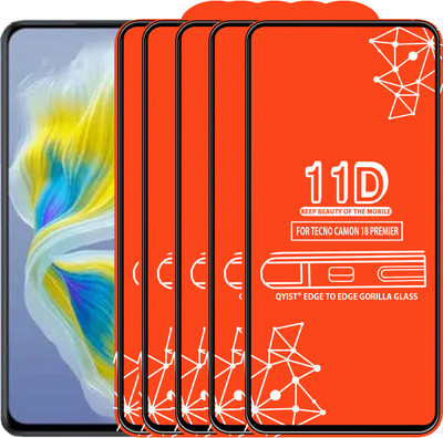 Qyist Edge To Edge Tempered Glass for Tecno Camon 18 Premier(Pack of 5)