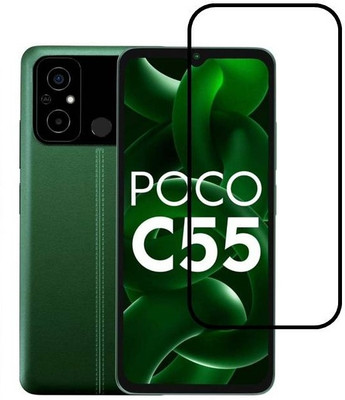 Casehub Edge To Edge Tempered Glass for POCO C55(Pack of 1)