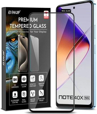 FAVJIP Edge To Edge Tempered Glass for Infinix Note 40x, Infinix Note 40X 5G, Screen Guard Protector with Easy Installation Kit(Pack of 1)