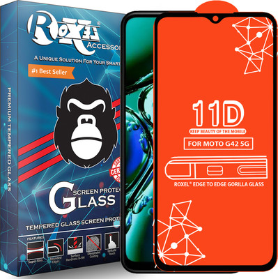 Roxel Edge To Edge Tempered Glass for Moto G42 5G(Pack of 1)
