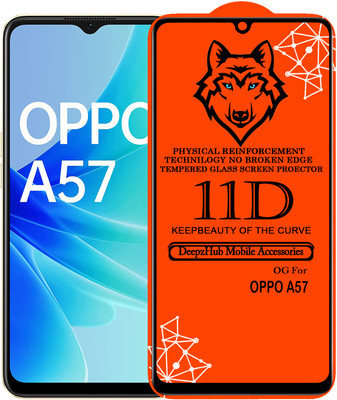 DeepzHub Edge To Edge Tempered Glass for OPPO A57 2022(Pack of 1)