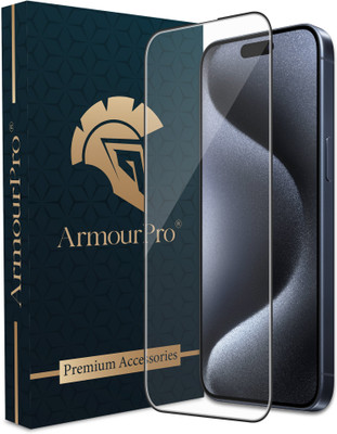 ArmourPro Edge To Edge Tempered Glass for iPhone 15 Pro Max, Apple iPhone 15 Pro Max, Apple 15 Pro Max, Flare Glass(Pack of 1)