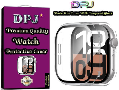 DPJ Edge To Edge Tempered Glass for Compatible with Apple Watch Series 10 42mm, Hard PC Case with Built-in,Tempered Glass Screen Protector Bubble-Free Cover Slim HD Ultra-Thin Bumper Full Coverage for Apple Watch 42mm Series 10(Transparent)(Watch not included)(Pack of 1)