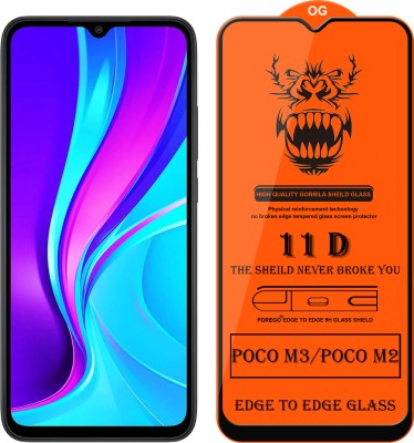 Forego Edge To Edge Tempered Glass for Poco M2(Pack of 1)