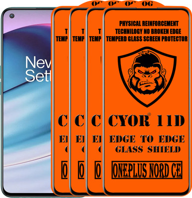 CYOR Edge To Edge Tempered Glass for ONEPLUS NORD CE(Pack of 4)