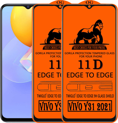 TWIGLO Edge To Edge Tempered Glass for VIVO Y31 2021(Pack of 2)