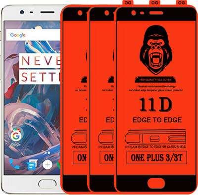 Rofix star Edge To Edge Tempered Glass for OnePlus 3(Pack of 3)