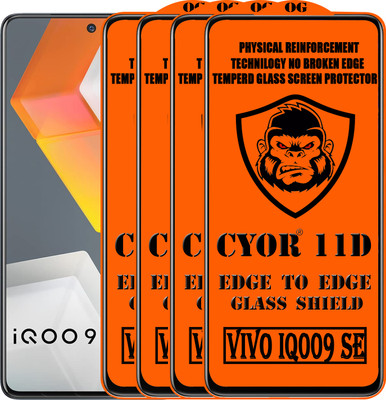 CYOR Edge To Edge Tempered Glass for VIVO IQ009 SE(Pack of 4)