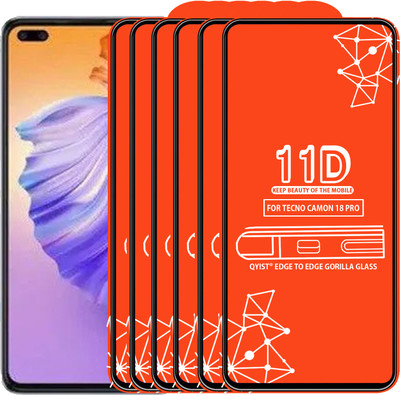 Qyist Edge To Edge Tempered Glass for Tecno Camon 18 Pro(Pack of 6)