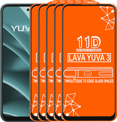 Flipkart SmartBuy Edge To Edge Tempered Glass for LAVA YUVA 3(Pack of 5)