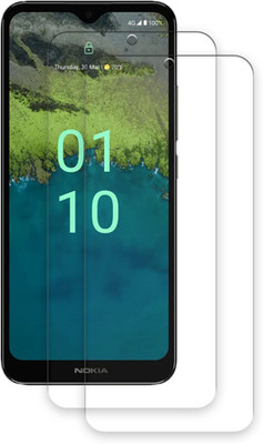 SOMTONE Edge To Edge Tempered Glass for Nokia C110 TEMPERED GUARD FRONTP2(Pack of 2)
