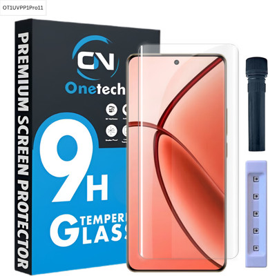 OneTech Edge To Edge Tempered Glass for Realme P1 Pro 5G 9H Hardness, UV Premium Screen Protector(Pack of 1)