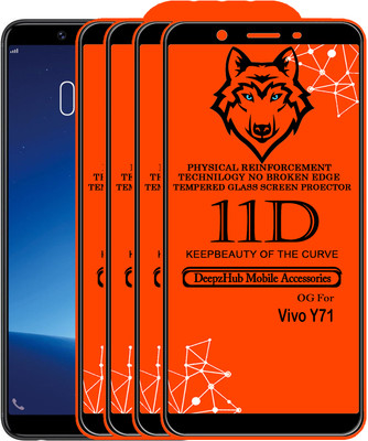DeepzHub Edge To Edge Tempered Glass for VIVO Y71(Pack of 4)