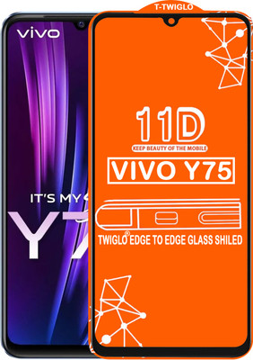 TWIGLO Edge To Edge Tempered Glass for VIVO Y75(Pack of 1)