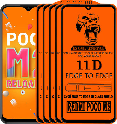 CYOR Edge To Edge Tempered Glass for REDMI POCO M2(Pack of 5)