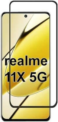 1DOLLAR Edge To Edge Tempered Glass for Realme 11x 5G [Full Glue 3D](Pack of 1)