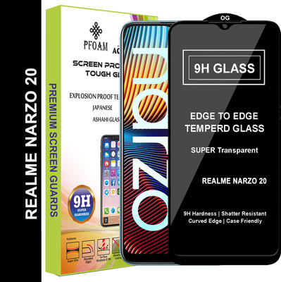 PFOAM Edge To Edge Tempered Glass for REALME NARZO 20(Pack of 1)
