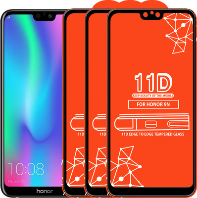 Qyist Edge To Edge Tempered Glass for Honor 9N(Pack of 3)