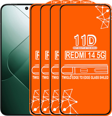 TWIGLO Edge To Edge Tempered Glass for REDMI MI 14 5G(Pack of 4)