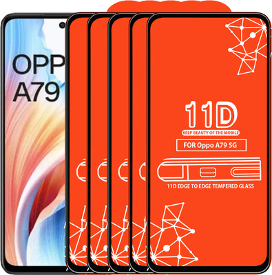 Qyist Edge To Edge Tempered Glass for Oppo A79 5G(Pack of 5)