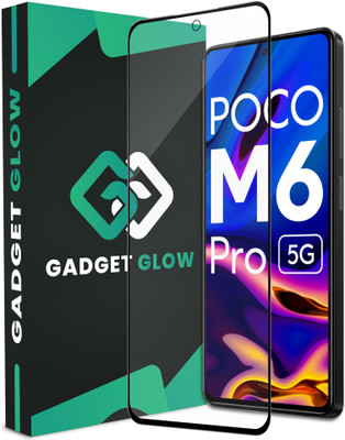 Gadget Glow Edge To Edge Tempered Glass for Poco M6 Pro 5G, M6 Pro 5G, Redmi 12 5G, Redmi 12 4G(Pack of 1)