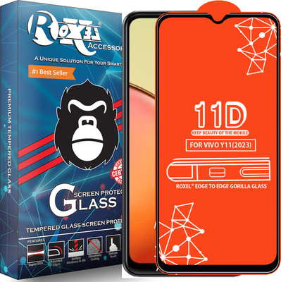 Roxel Edge To Edge Tempered Glass for Vivo Y11(2023)(Pack of 1)