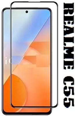 GLOBALCASE Edge To Edge Tempered Glass for Realme C55, realme C55(Pack of 1)