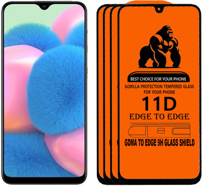 GDMA Edge To Edge Tempered Glass for SAMSUNG A30s(Pack of 4)