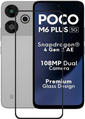 AKSHUD Edge To Edge Tempered Glass for POCO M6 Plus 5G, Poco M6 Plus 5G, POCO M6 Plus(Pack of 1)