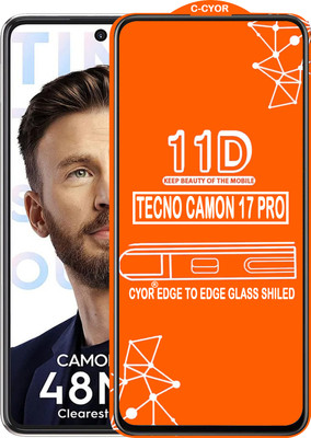 CYOR Edge To Edge Tempered Glass for TECNO CAMON 17 PRO(Pack of 1)