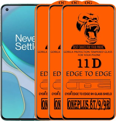 CYOR Edge To Edge Tempered Glass for ONEPLUS 8T(Pack of 3)