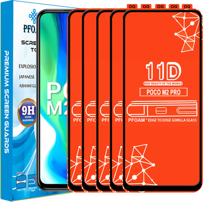 PFOAM Edge To Edge Tempered Glass for POCO M2 PRO(Pack of 5)