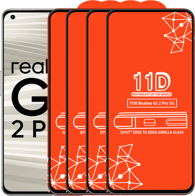 Qyist Edge To Edge Tempered Glass for Realme Gt 2 Pro 5G(Pack of 4)