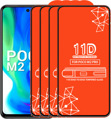 Qyist Edge To Edge Tempered Glass for Poco M2 Pro(Pack of 4)