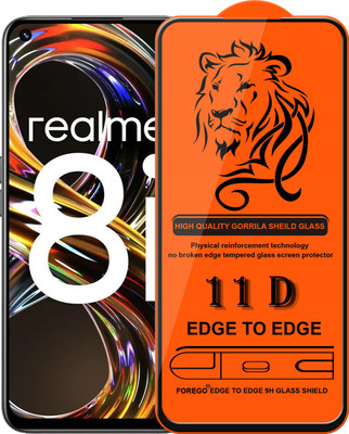 Forego Edge To Edge Tempered Glass for Realme 8i(Pack of 1)