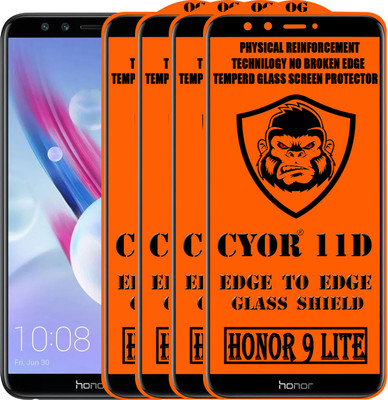 CYOR Edge To Edge Tempered Glass for Honor 9 Lite(Pack of 4)