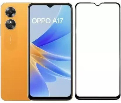 BRENZZ Edge To Edge Tempered Glass for OPPO A17(Pack of 1)