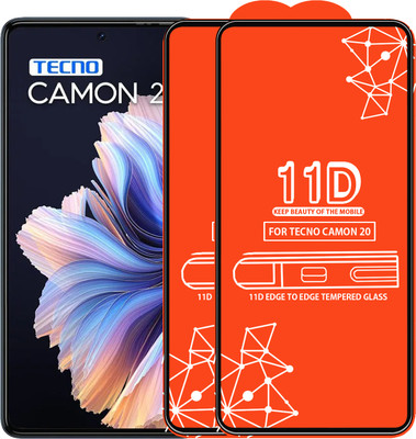 Roxel Edge To Edge Tempered Glass for Tecno Camon 20(Pack of 2)