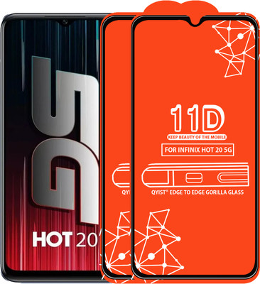 Qyist Edge To Edge Tempered Glass for Infinix Hot 20 5G(Pack of 2)